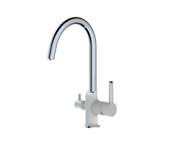 Змішувач для кухні і фільта Qtap Grand Chrome/White