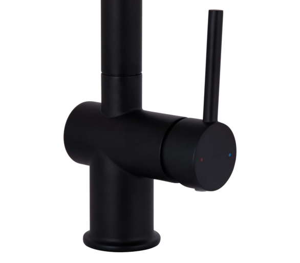 Змішувач для кухні висувний і фільттра Qtap Rozcesti Black Matt