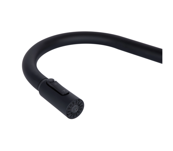 Змішувач для кухні висувний і фільттра Qtap Rozcesti Black Matt