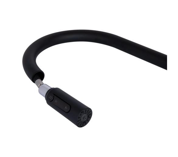 Змішувач для кухні висувний і фільттра Qtap Rozcesti Black Matt