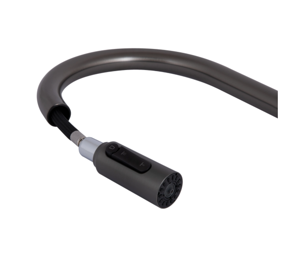 Змішувач для кухні висувний і фільттра Qtap Rozcesti Gunmetal