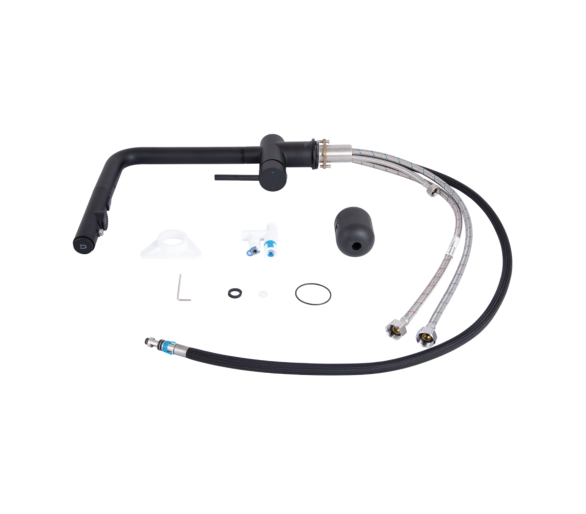 Змішувач для кухні висувний і фільтра Qtap Rozcesti2 Black Matt