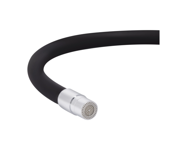 Змішувач для кухні гнучкий Qtap Vlasta New Chrome/Black