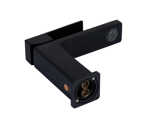 Змішувач для раковини (з гігієнічним душем) Qtap Gemini Black Matt