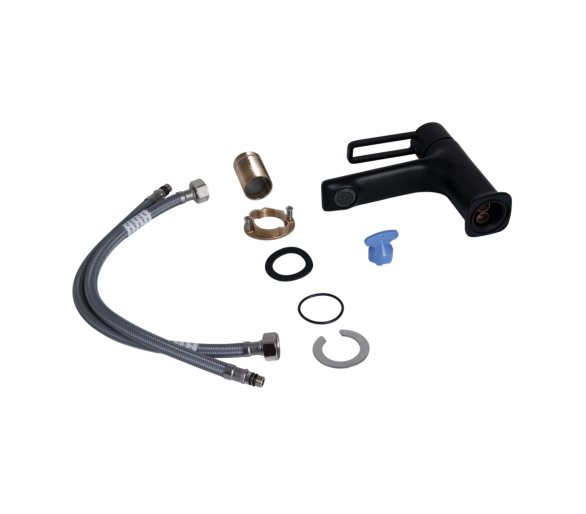 Змішувач для раковини Qtap Taurus Black Matt