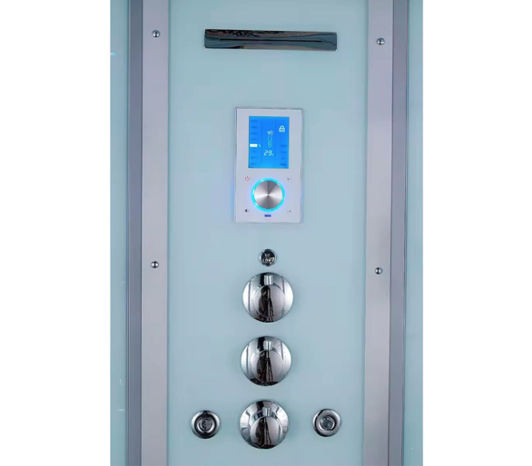 Гидромасажний паровой бокс GOLSTON G-U695 сатин 900х900х2230 мм