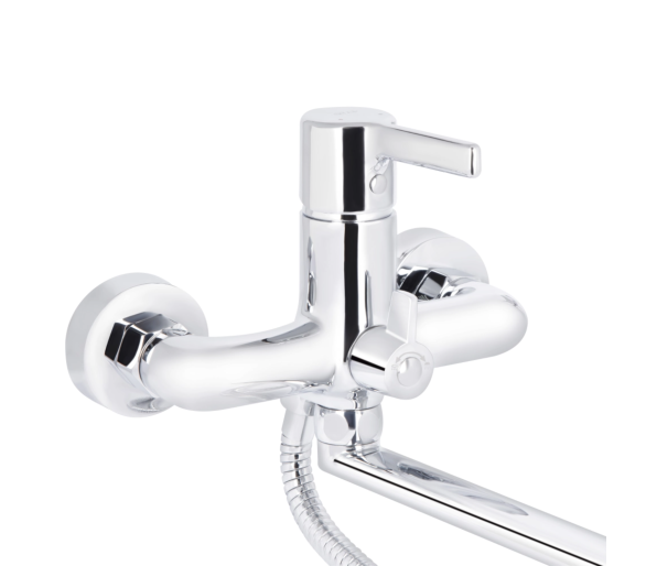 Змішувач для ванни довгий Qtap Cardinal Chrome