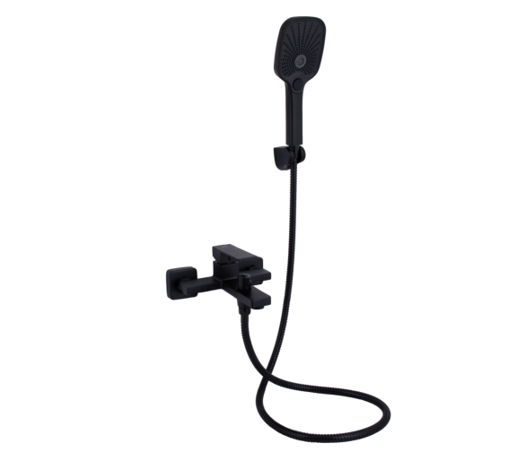 Змішувач для ванны Qtap Gemini Black Matt