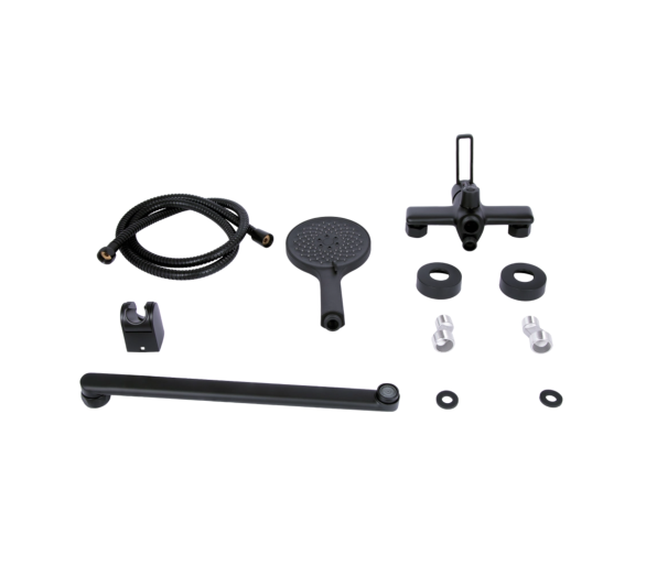 Змішувач для ванни довгий Qtap Taurus Black Matt
