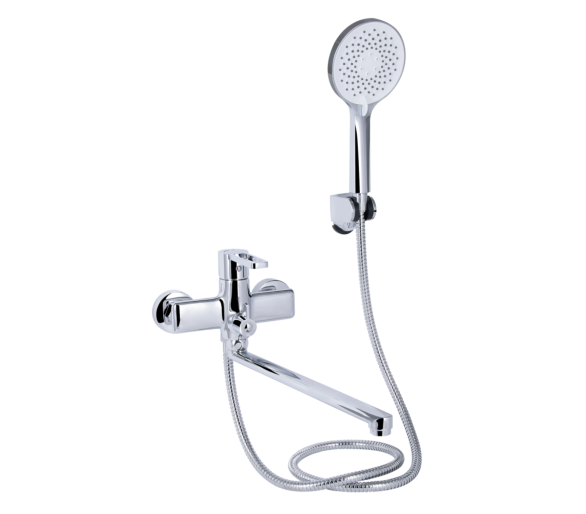 Змішувач для ванни довгий Qtap Taurus Chrome
