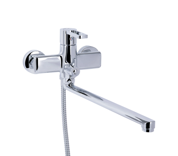 Смеситель для ванны длинный Qtap Taurus Chrome