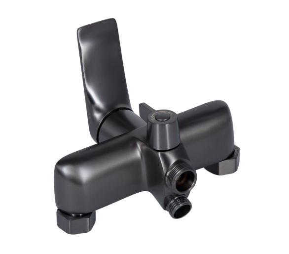Смеситель для ванны длинный Qtap Vlasta New Gunmetal