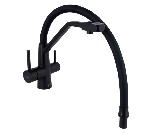 Змішувач для кухні гнучкий Lidz Aria 020F3 Black Matt