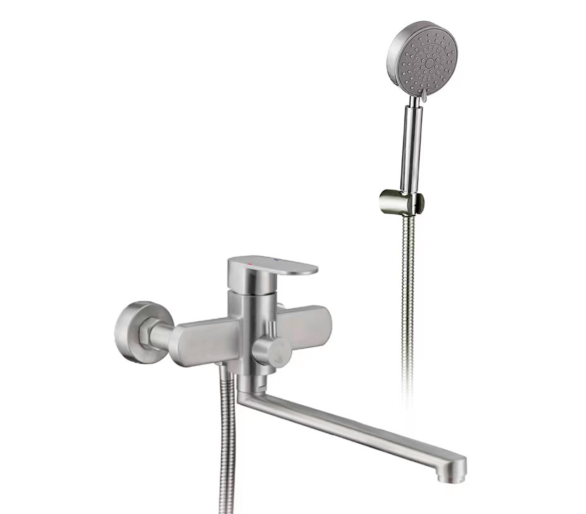 Смеситель для ванны Lidz Luna Nickel
