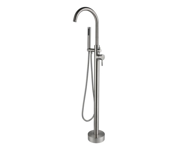Смеситель для ванны напольный Lidz Aria 004 Nickel