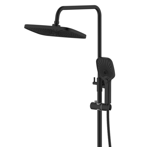 Душевая система 3 потр. Gemini Qtap Black Matt