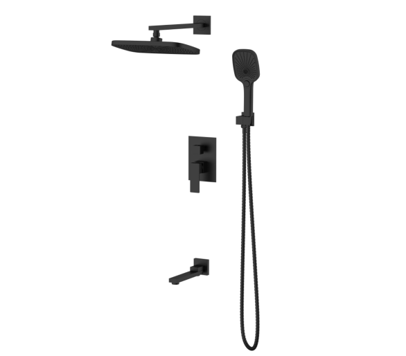 Душова система прихована 3 спож. Qtap Gemini Black Matt