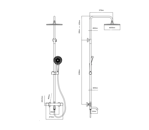 Душевая система 3 потр. Scorpio Qtap Chrome