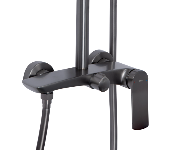 Душевая система 2 потр. Slavonice Qtap Gunmetal