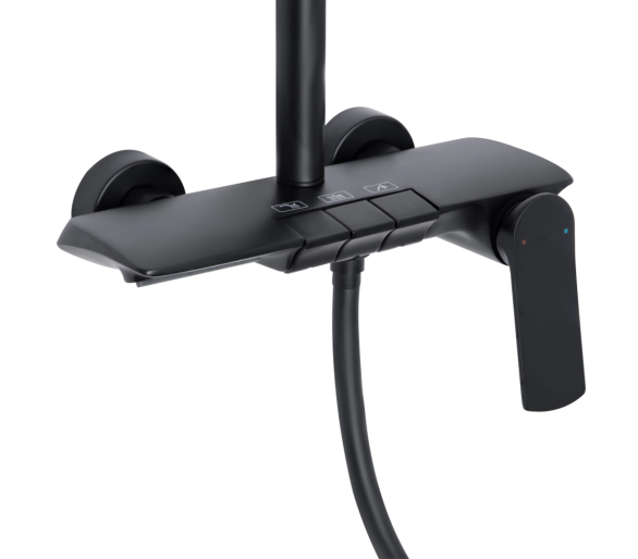 Душевая система 3 потр. SlavoniceR Qtap Black Matt