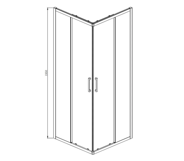 Душевая кабина Dusel А-513H, 100х100х195, прозрачная