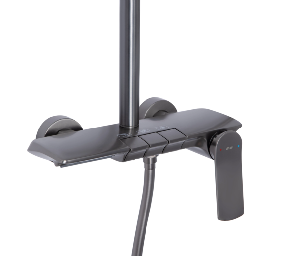 Душевая система 3 потр. SlavoniceR Qtap Gunmetal