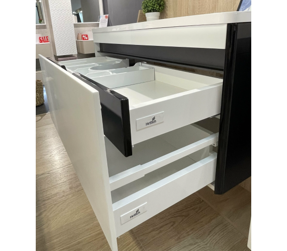 Тумба Fancy Marble Aspen 100 з умивальником Sacramento 1000