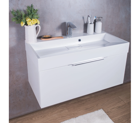 Тумба Fancy Marble Bermuda 1 з умивальником Edison 900c