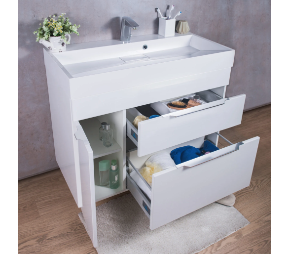 Тумба Fancy Marble Bermuda 2 с умывальником Edison 900