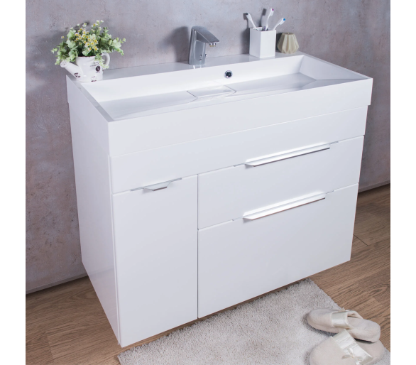 Тумба Fancy Marble Bermuda 2 с умывальником Vitold 900