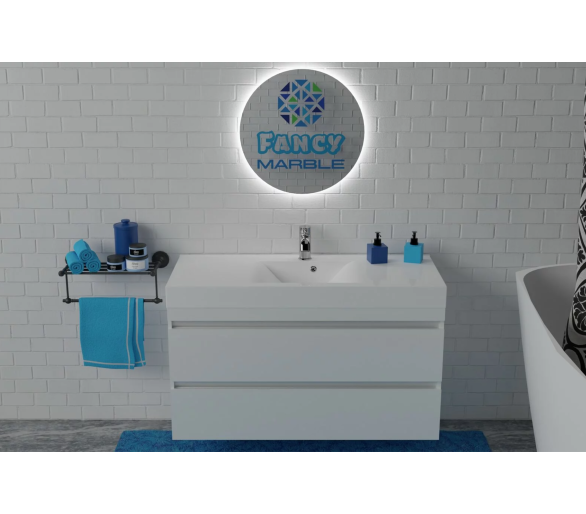 Тумба Fancy Marble Barbados C-Line с умывальником Narva 1200