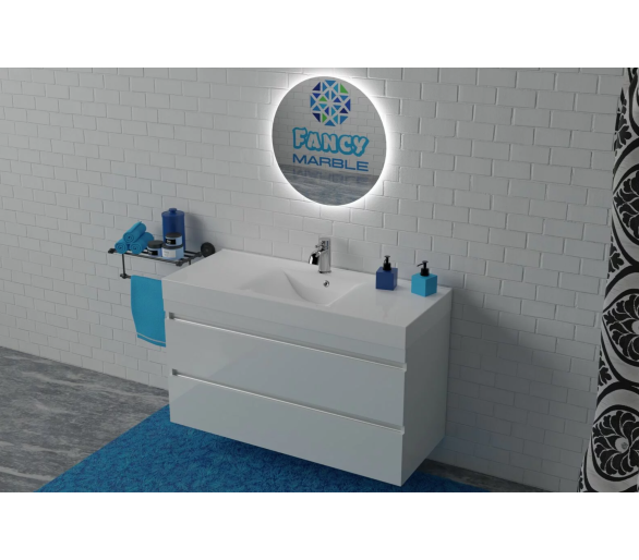 Тумба Fancy Marble Barbados C-Line з умивальником Narva 1200