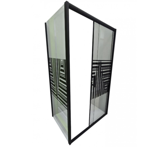 Душова кабіна ARTEX STT-100 BLACK PRINT 100х80х185 без піддону