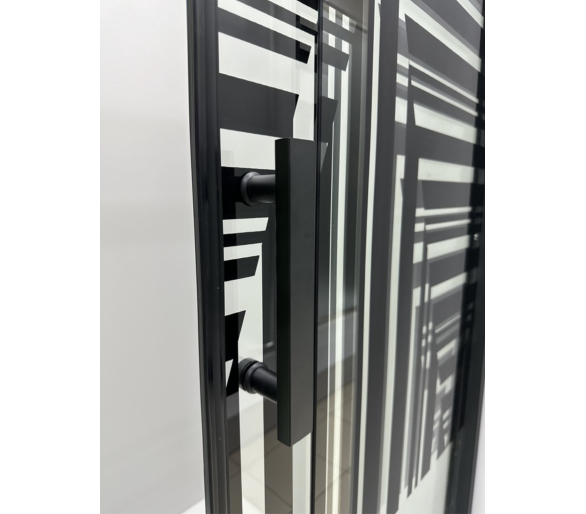 Душова кабіна ARTEX STT-100 BLACK PRINT 100х80х185 без піддону