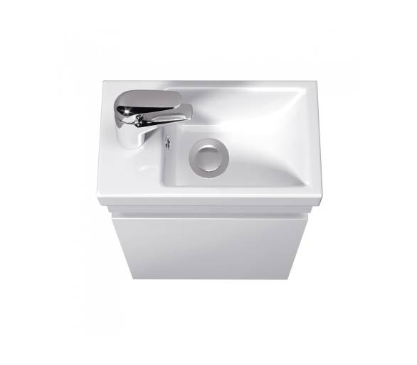 Тумба в ванную подвесная MDD City White 40-A с умывальником Como 40