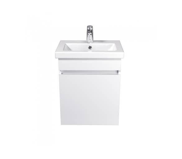 Тумба в ванную подвесная MDD City White 50-А с умывальником Como 50