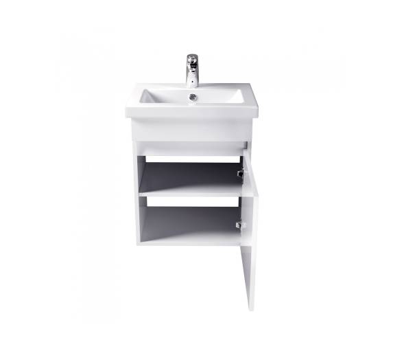 Тумба в ванную подвесная MDD City White 50-А с умывальником Como 50
