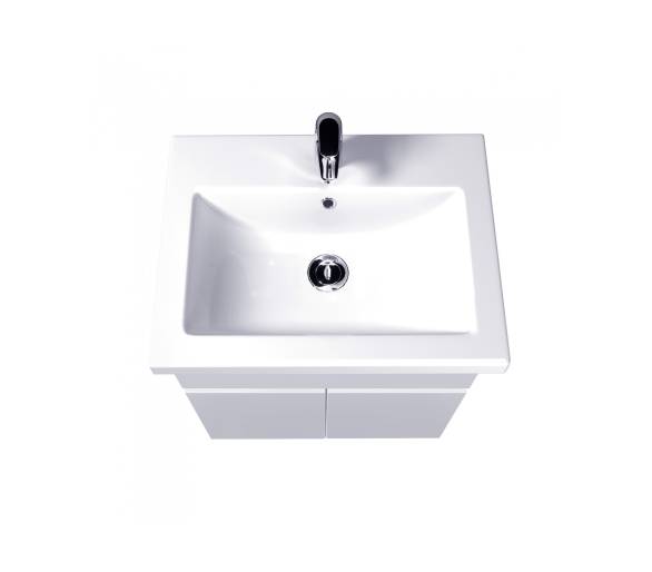 Тумба в ванную подвесная MDD City White 60 с умывальником Como 60