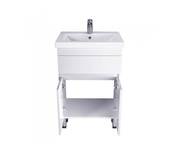 Тумба в ванную подвесная MDD City White 60 с умывальником Como 60