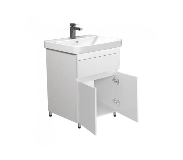 Тумба у ванну підлогова MDD City White 70 з умивальником Vivace 70