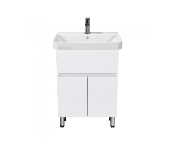 Тумба у ванну підлогова MDD City White 70 з умивальником Vivace 70