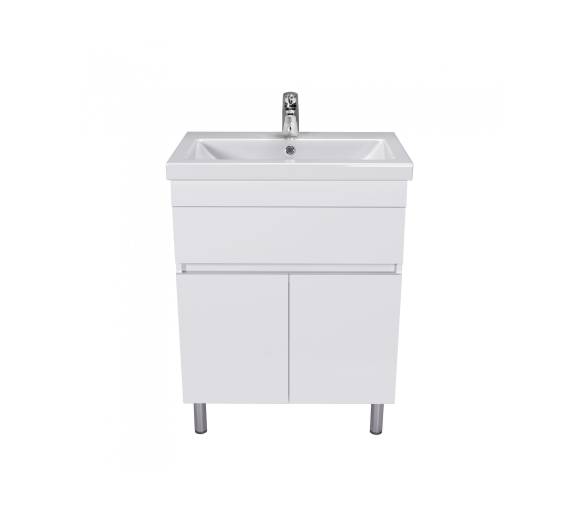 Тумба у ванну підлогова MDD City White 70 з умивальником Cosmo 70