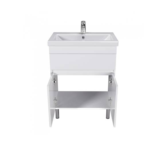 Тумба в ванную напольная MDD City White 70 с умывальником Cosmo 70