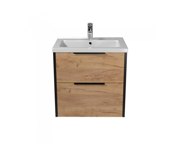 Тумба в ванную подвесная MDD Line Craft 60 с умывальником Rodeo 60