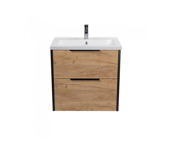 Тумба в ванную подвесная MDD Line Craft 60 с умывальником Cosmo 60