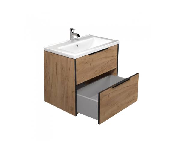 Тумба в ванную подвесная  MDD Line Craft 70 с умывальником Cosmo 70