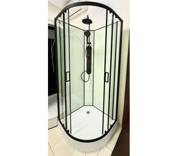 Душовий бокс Veronis BN-10-90 black 90х90х225 без даху