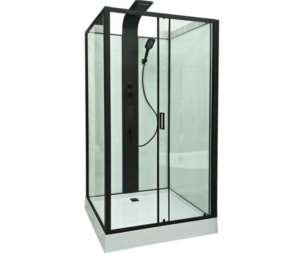 Душовий бокс Veronis BN-11-120 black 120х90х235 без даху