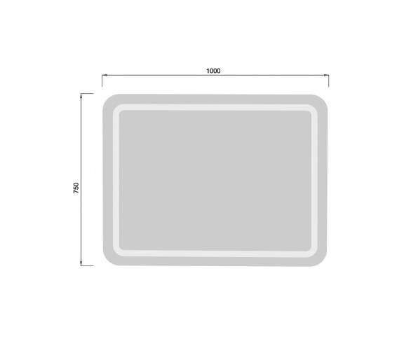 Дзеркало MDD Палермо 100х75 з LED-підсвіткою