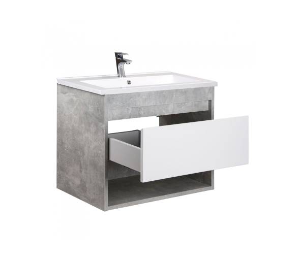 Тумба в ванную подвесная MDD Oslo Loft 70 с умывальником Cosmo 70
